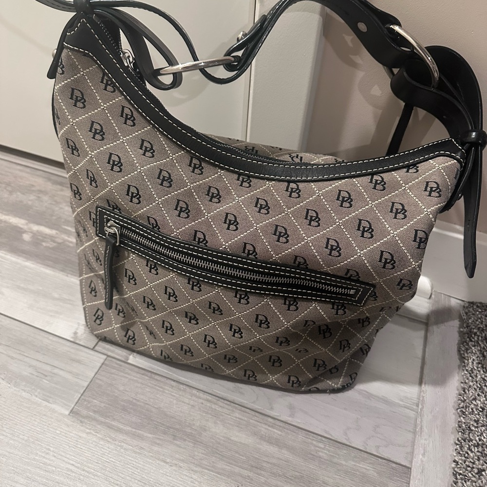 Dooney & Bourke Signature Monogram Hobo Shoulder Bag - Picture 9 of 17